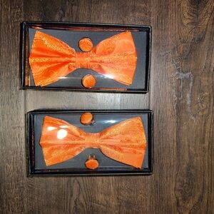 Orange Bow Tie Set